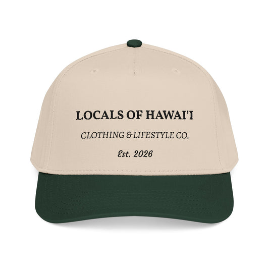 Locals of Hawai'i Mid Profile Baseball Cap — Vintage "Clothing & Lifestyle Co." Design