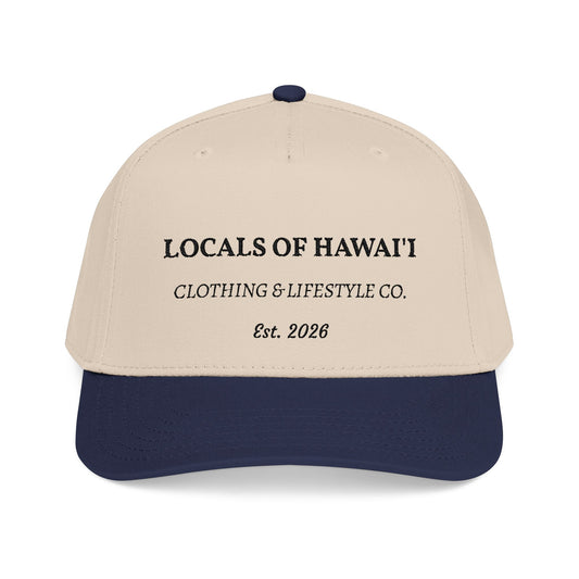 Locals of Hawai'i Mid Profile Baseball Cap — Vintage "Clothing & Lifestyle Co." Design
